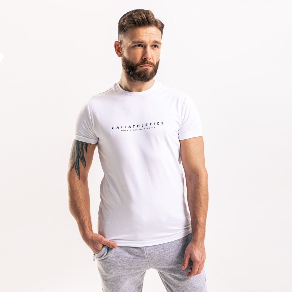 Work Ethic T-shirt Slim Fit Biały